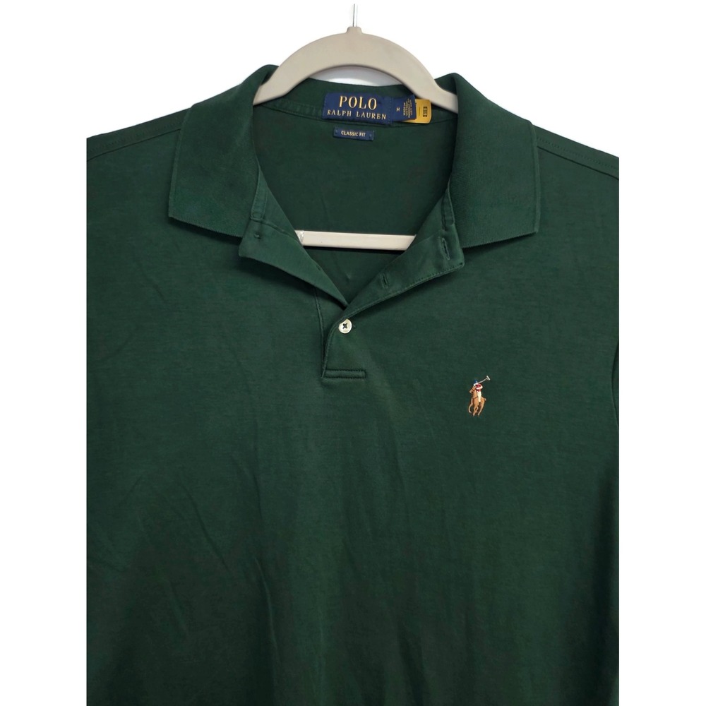 Polo Ralph Lauren Mens Classic Fit Short Sleeve Polo Shirt Green Size M